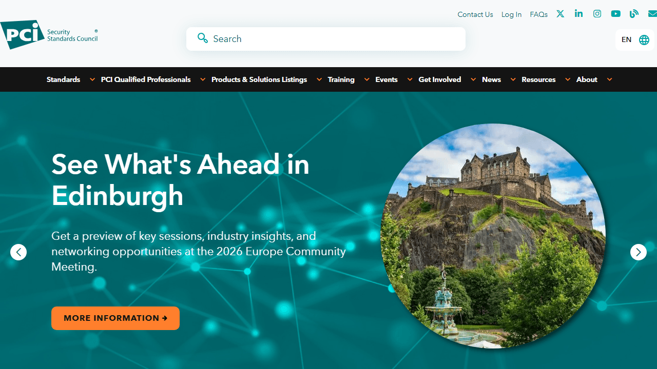 PCI Security Standards Council homepage